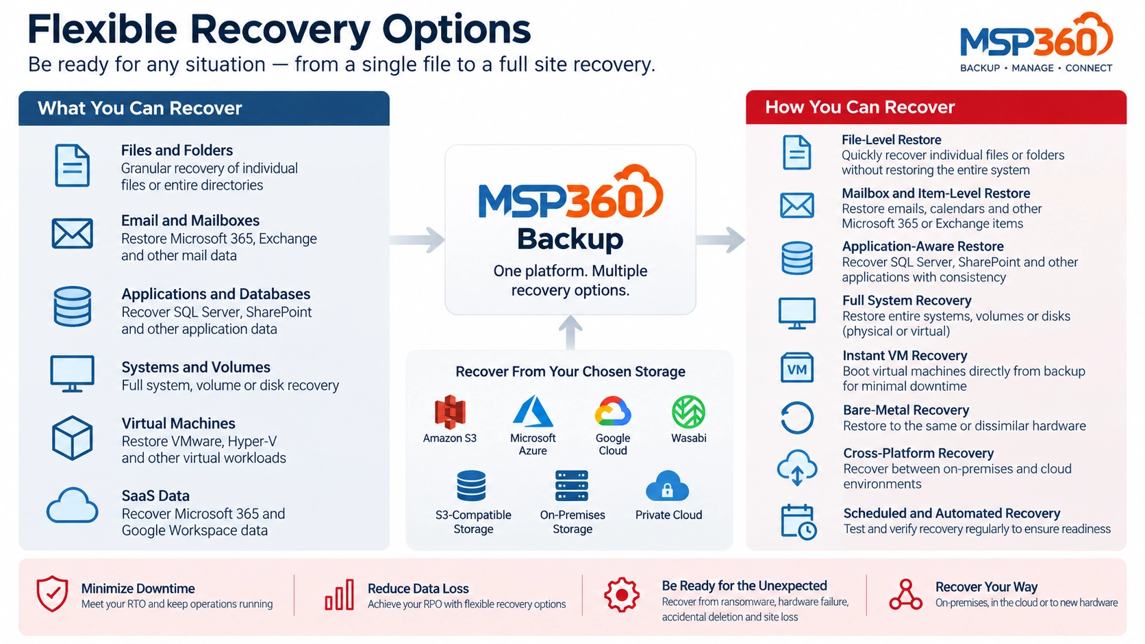 MSP360 Flexible Recovery