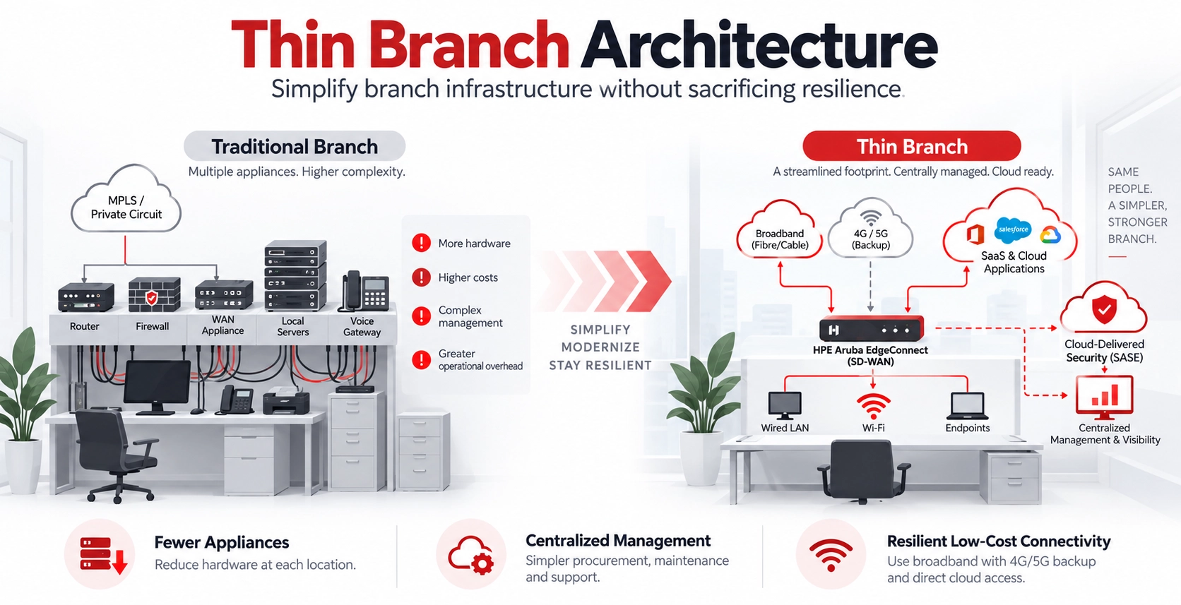 Thin Branch Transition