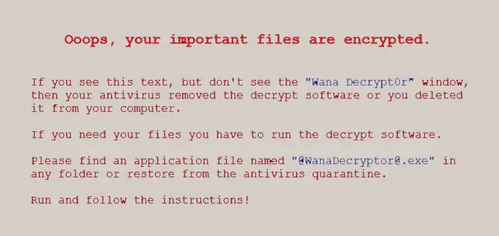Wannacry Virus Splash